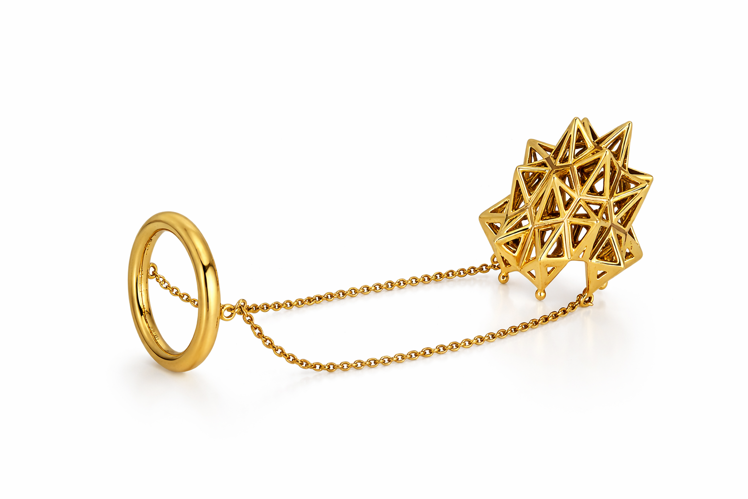 Stella Thimble 18K Gold and Blackened Ring