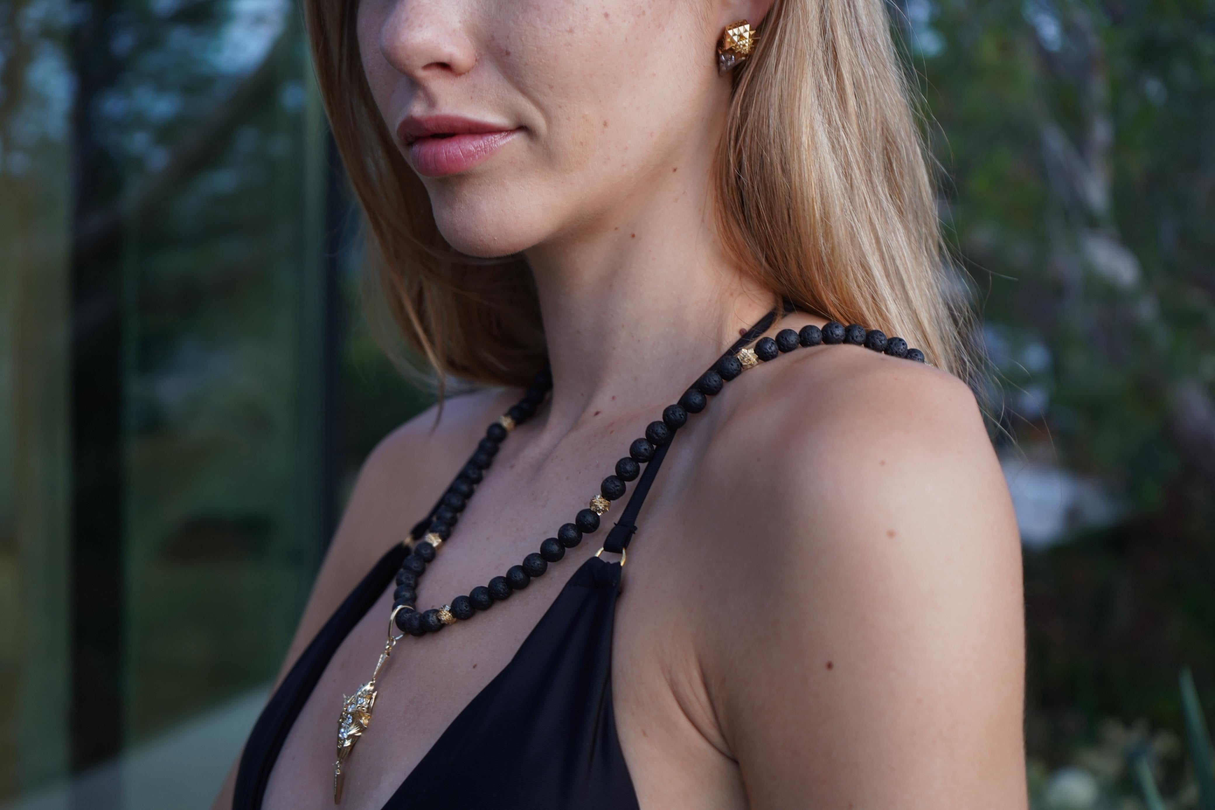 Thoscene Apex Drop Earrings  18K Gold & Custom-Cut Moissanite (Limited Edition)