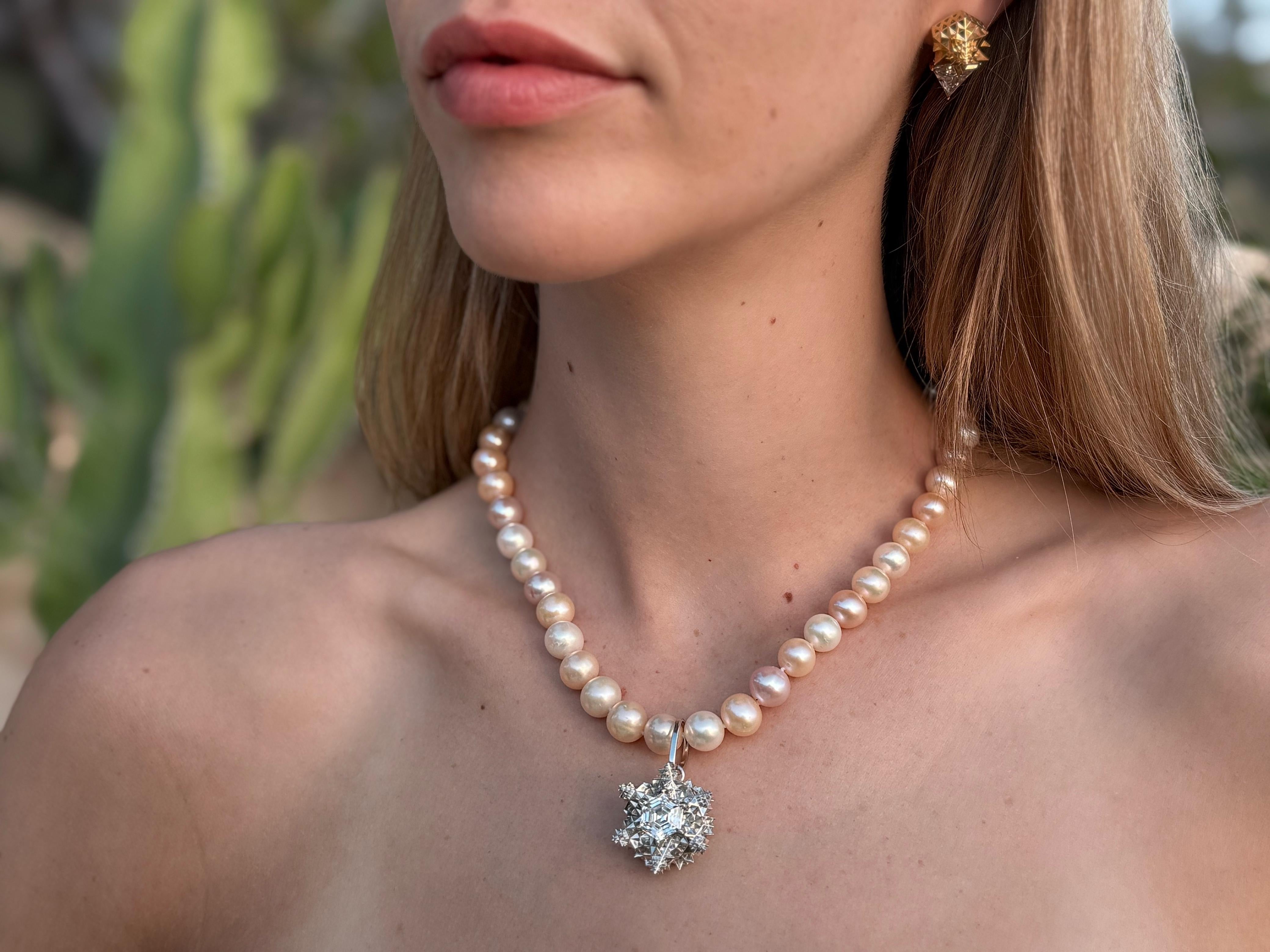 Thoscene Apex Drop Earrings  18K Gold & Custom-Cut Moissanite (Limited Edition)