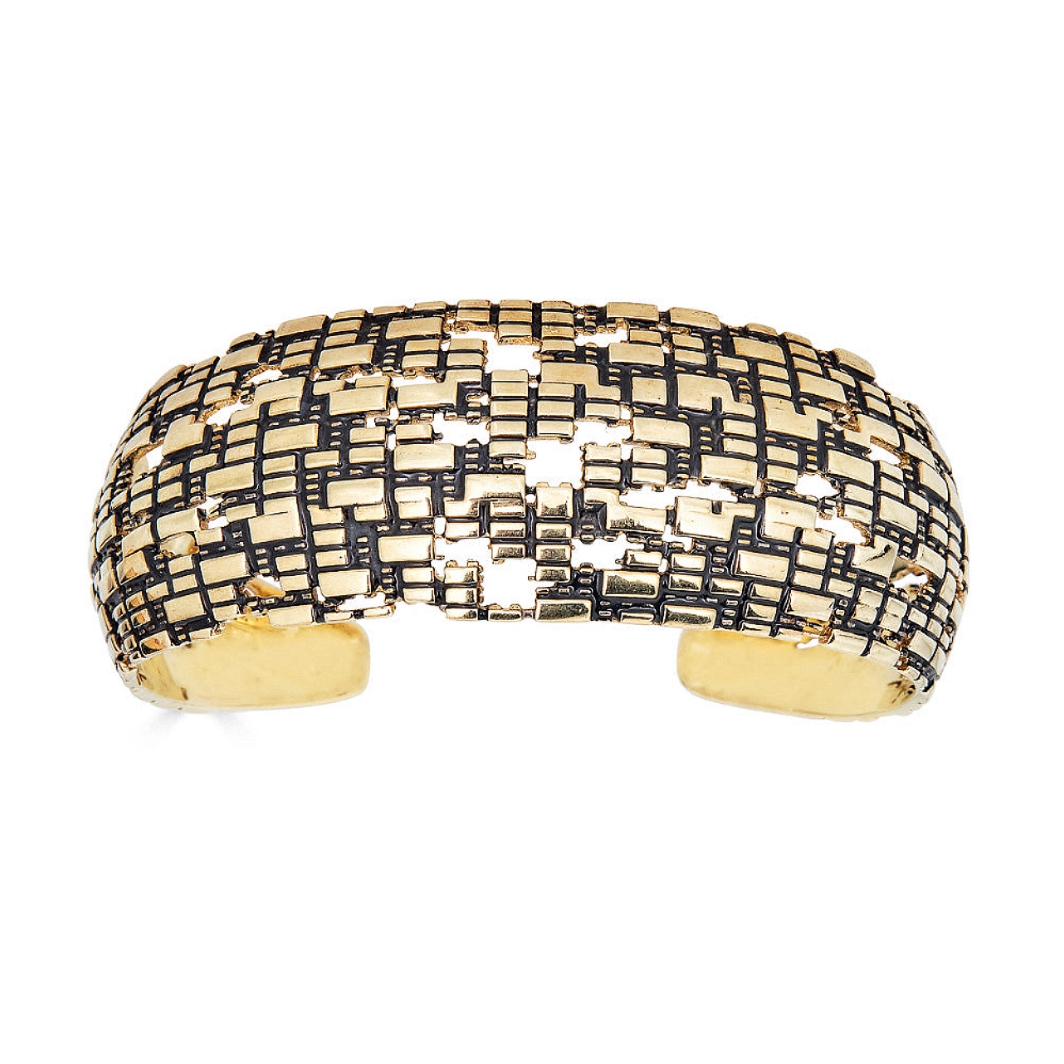 Bitcoin Blockchain 18k Gold Cuff