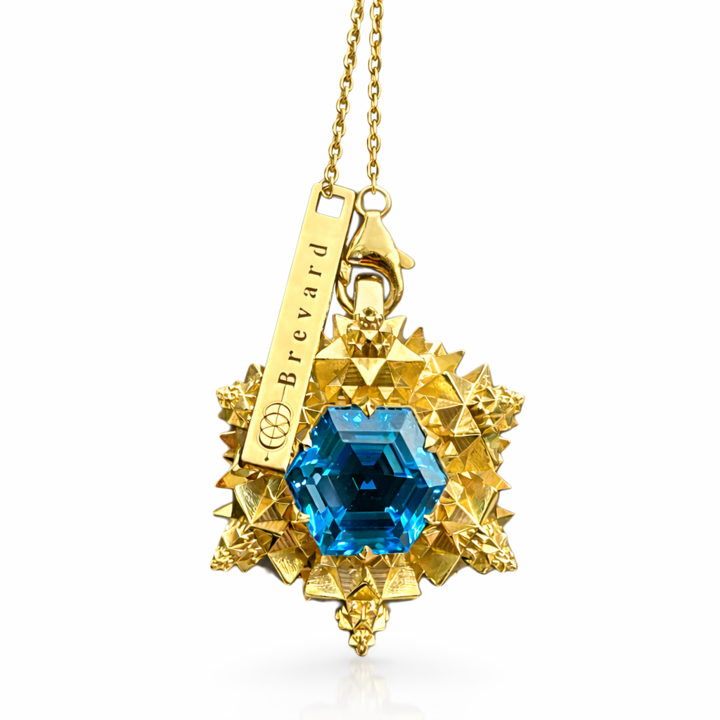 Cosmic 18K Gold Creation Pendant
