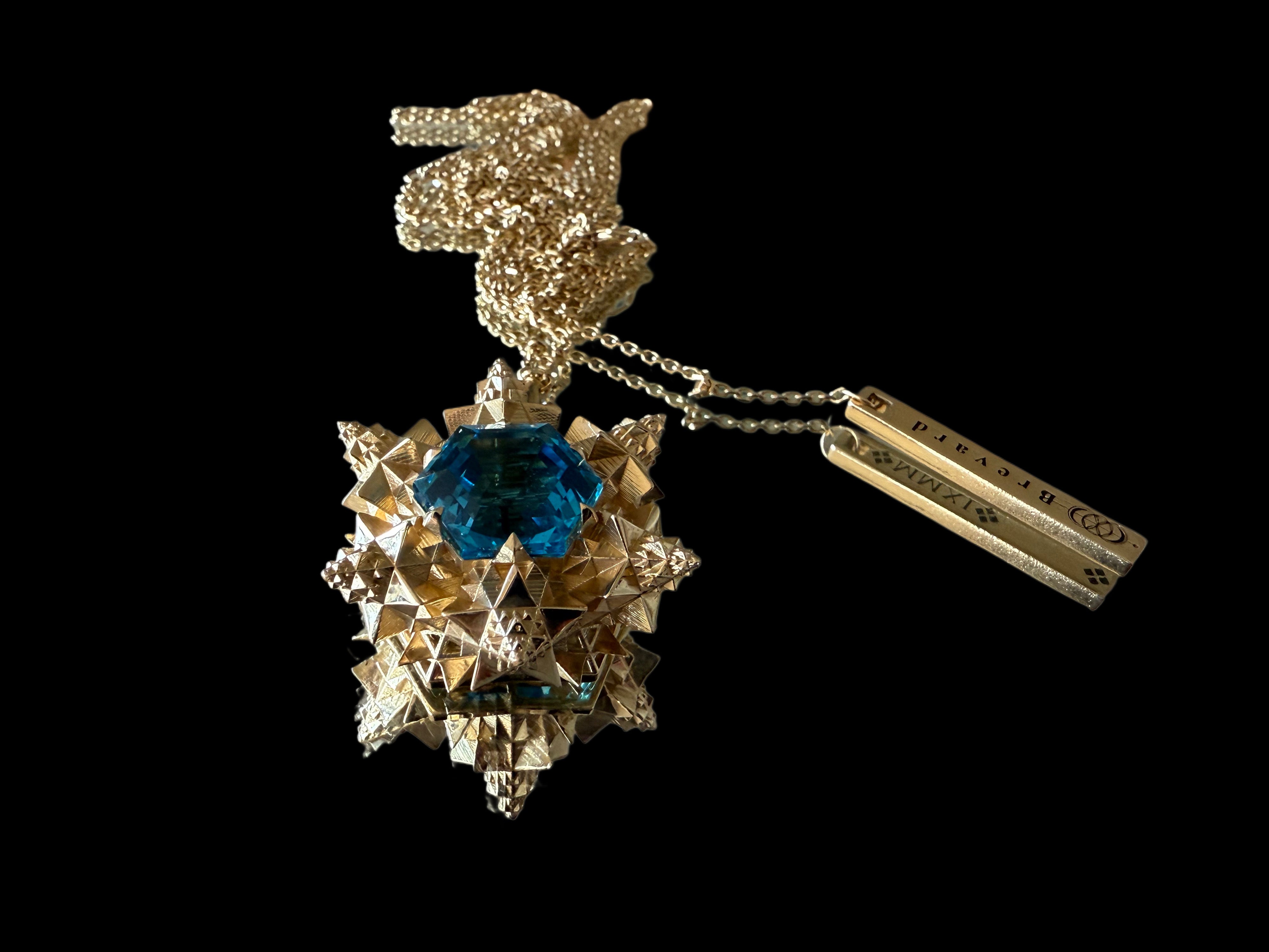 Cosmic 18K Gold Creation Pendant