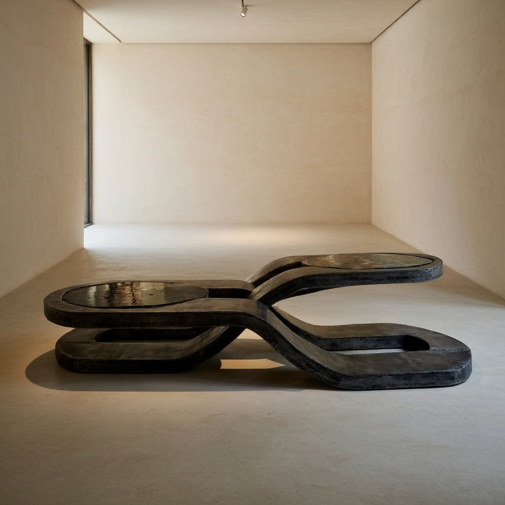 Infinity Rustic Silver Coffee Table