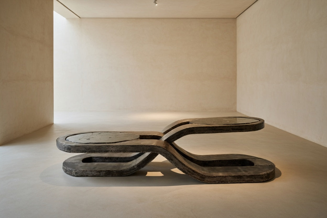 Infinity Rustic Silver Coffee Table