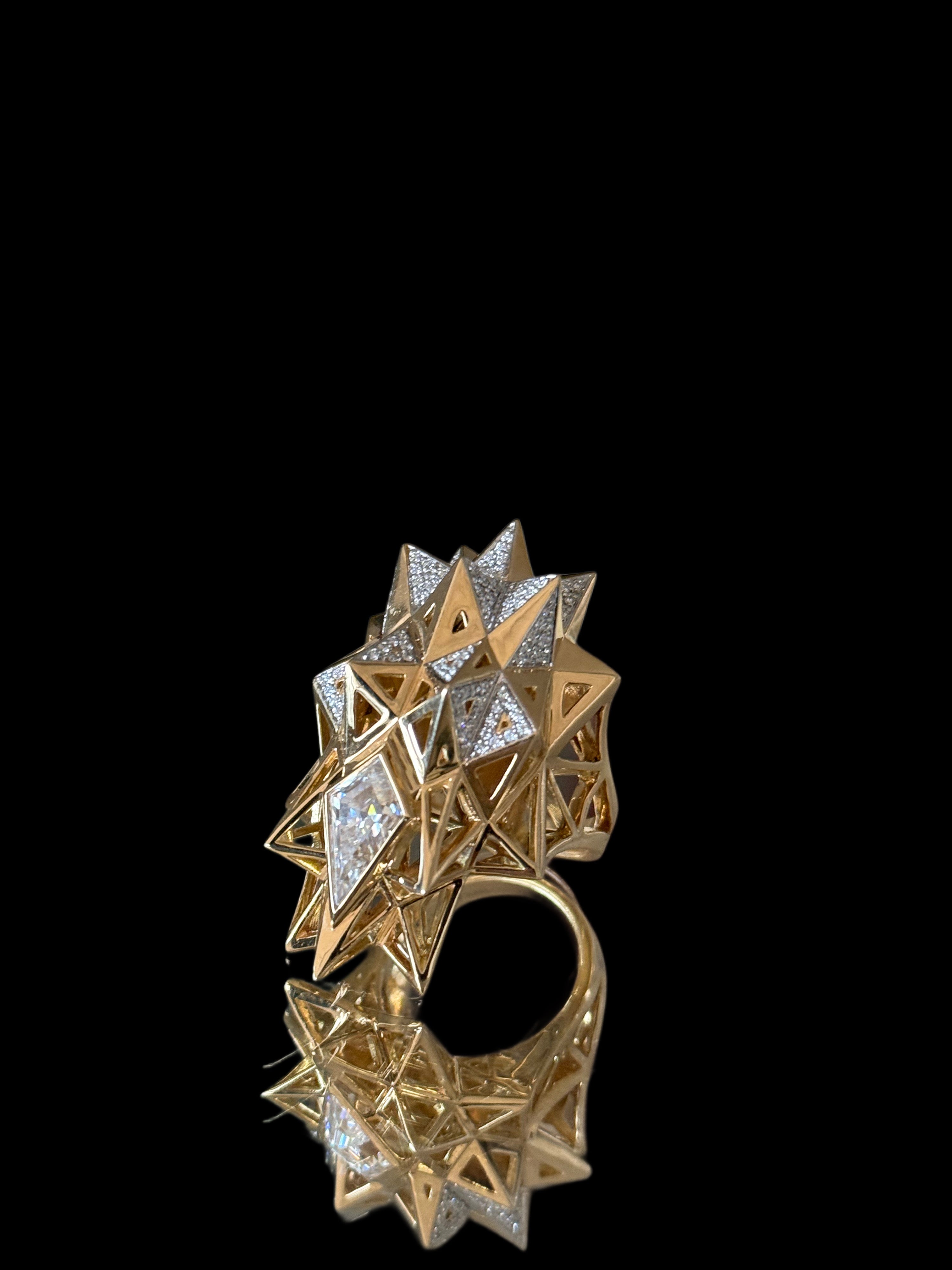 Kite-cut Diamond Gold Ring
