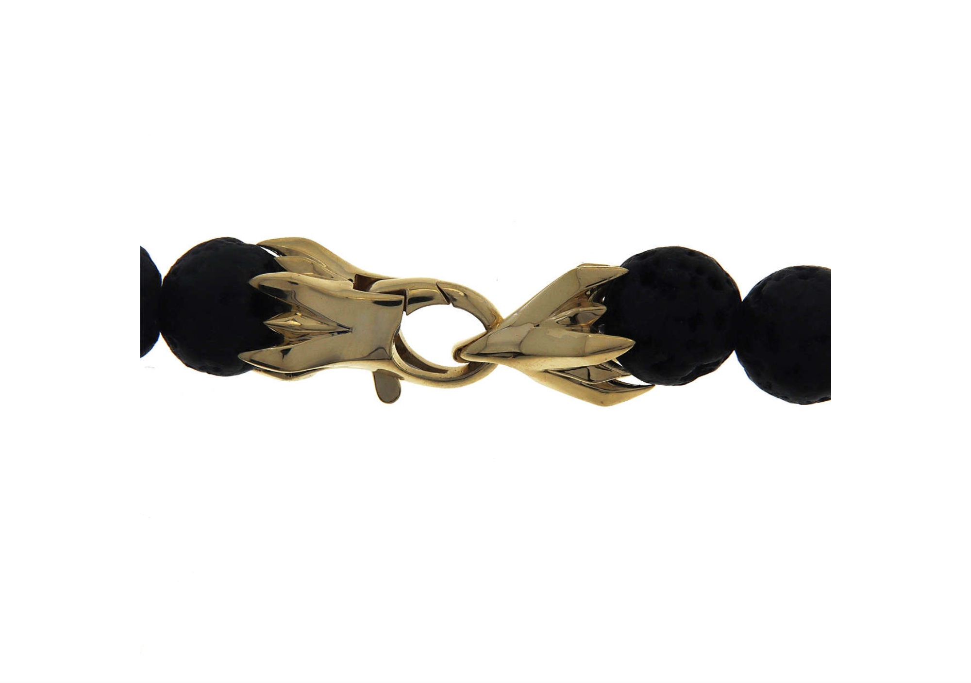 TEMPLE 18K GOLD AND LAVA STONE NECKLACE