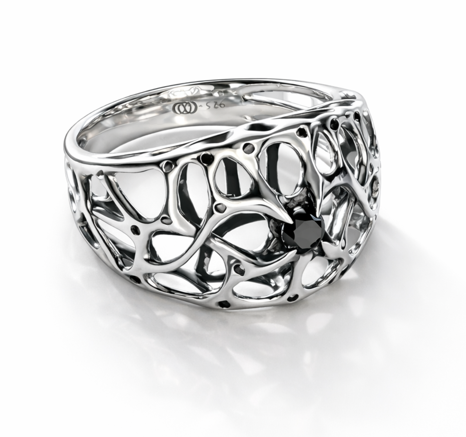 Web Silver Ring