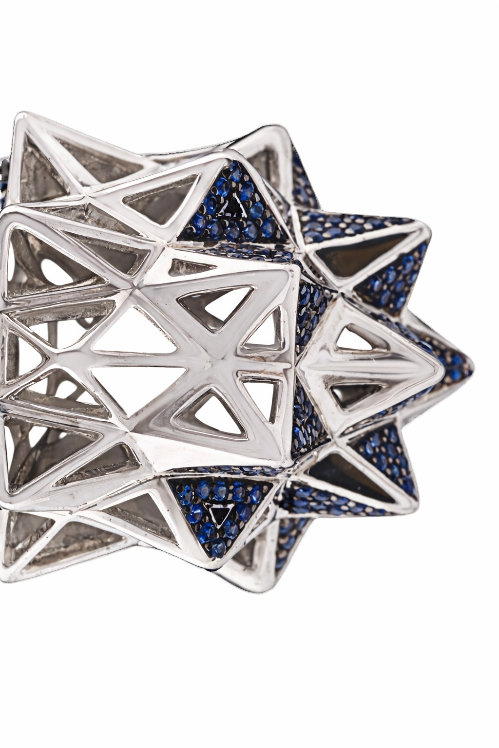 Stellated Star Sapphire Silver Ring