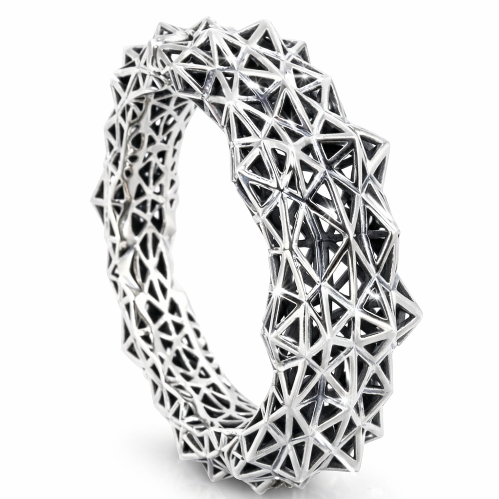 Stellated Sterling Silver Bracelet