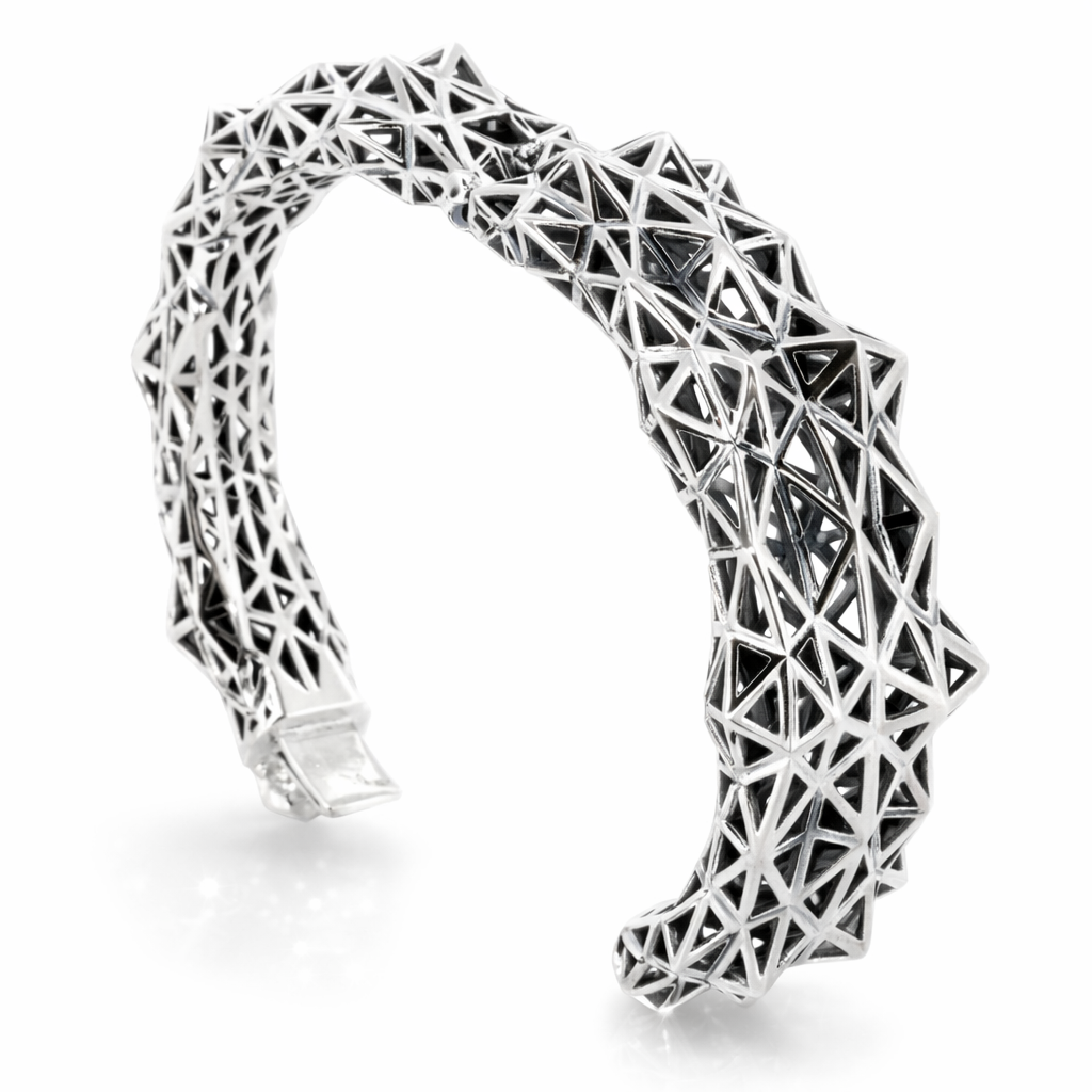 Stellated Sterling Silver Bracelet