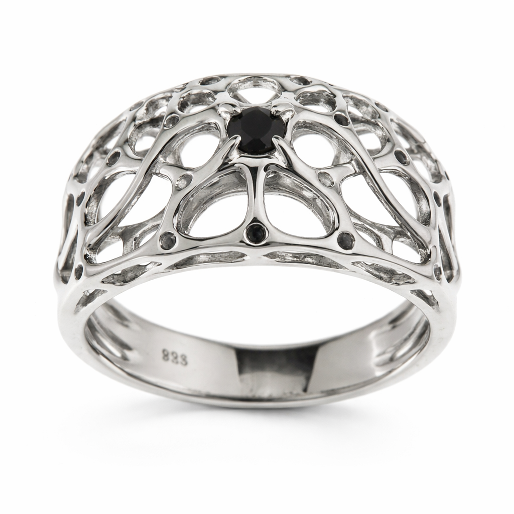 Sterling Silver Web Ring