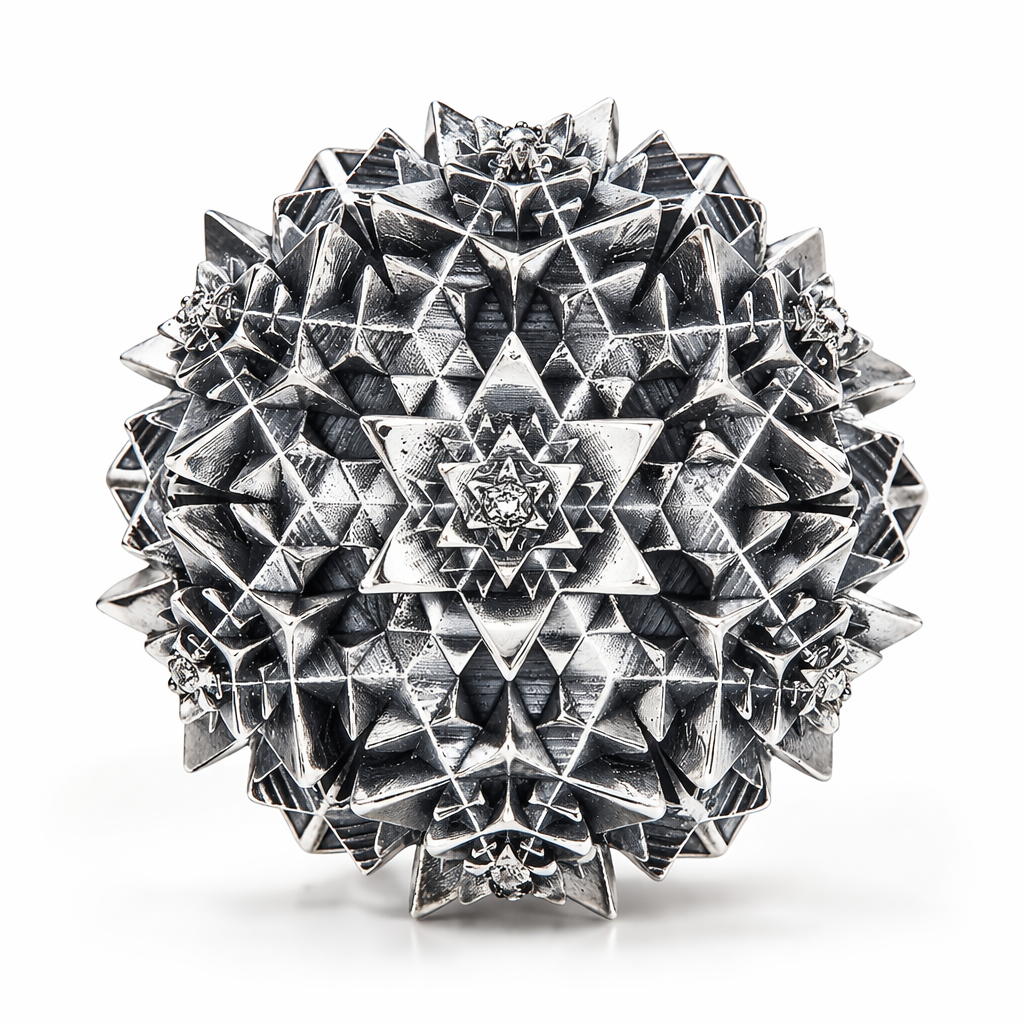 Thoscene Fractal Silver Ring