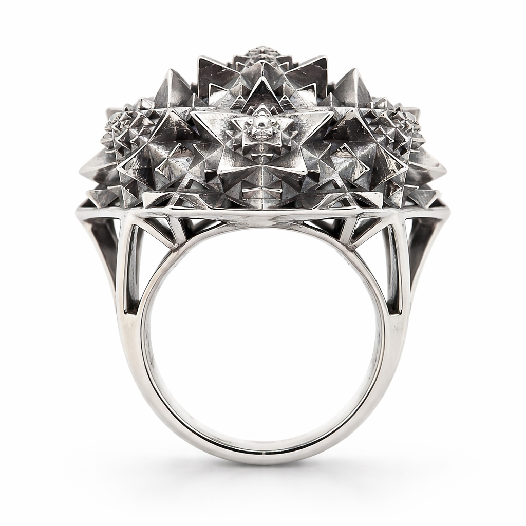 Thoscene Fractal Silver Ring