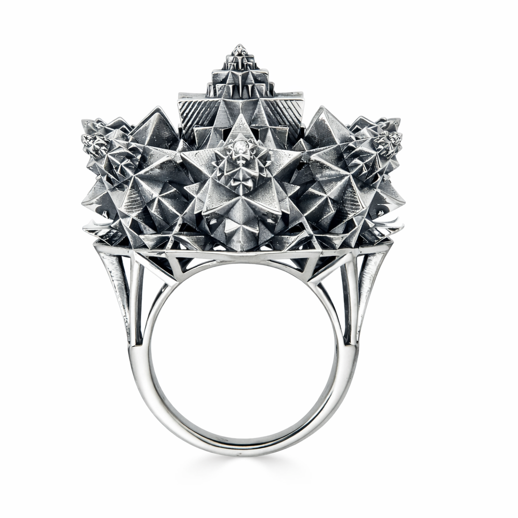Thoscene Fractal Silver Ring
