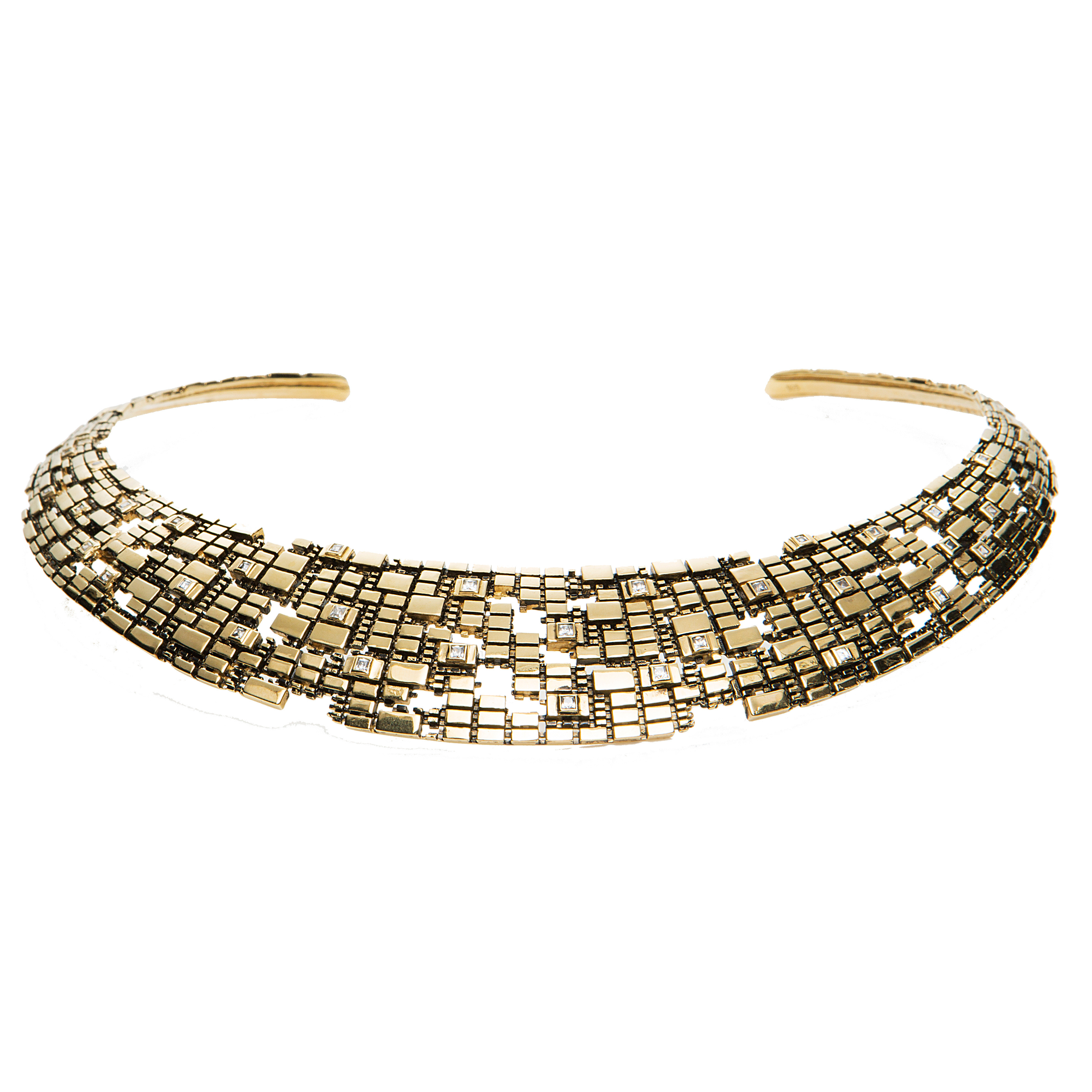 Bitcoin Blockchain Torus 18k Gold Collar