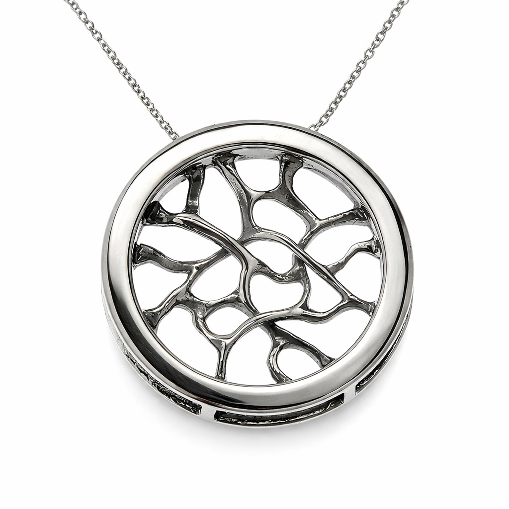 Web Silver Necklace