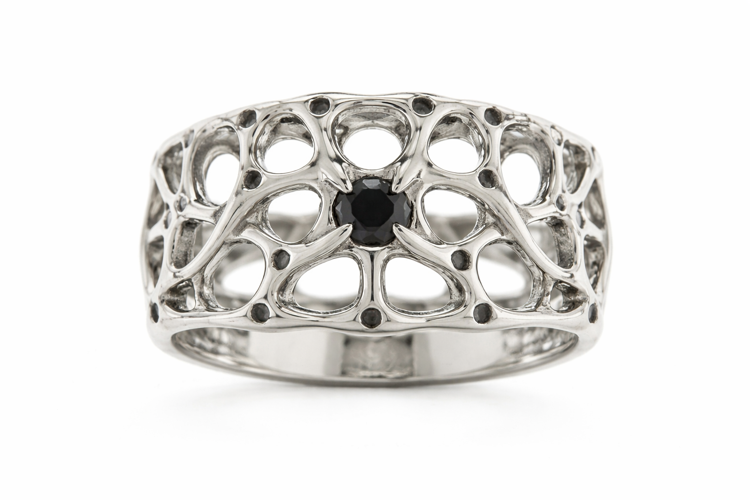 Web Silver Ring
