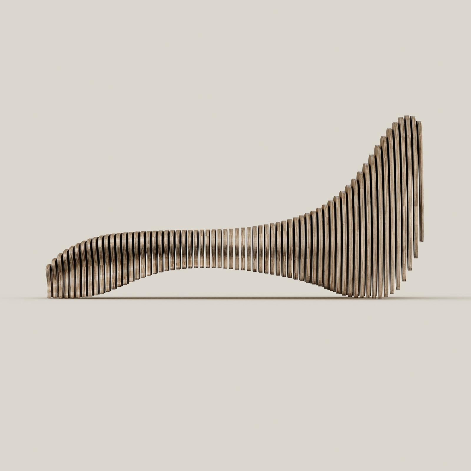 Handmade Teak Sun Chair – Sculptural Parametric Design