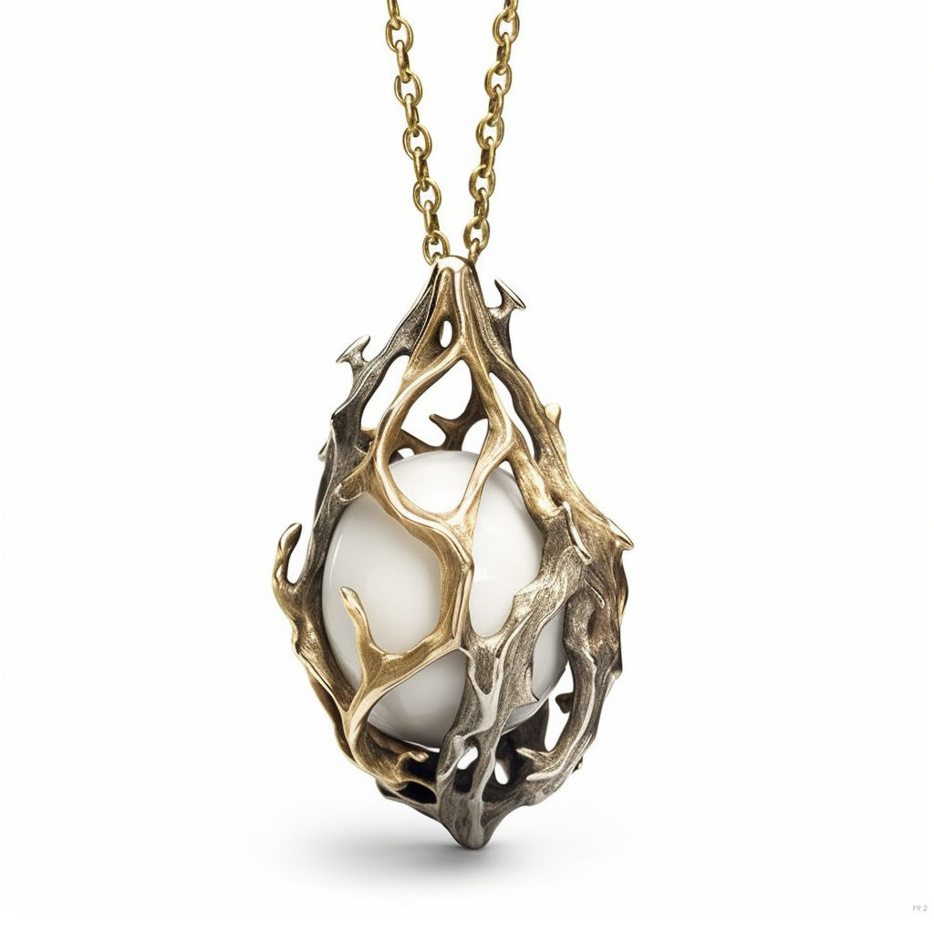 Dragon Egg Necklace (Snake Skin Stone)
