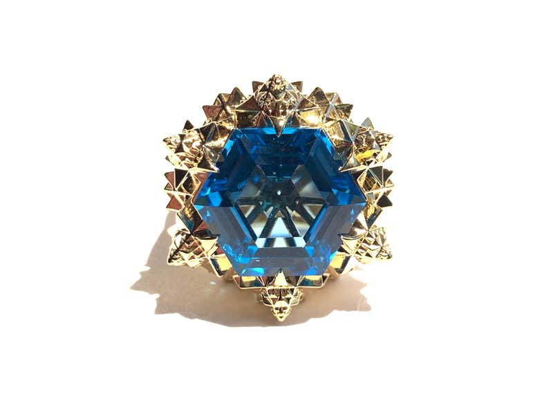 Fractal Gold Topaz Ring - John Brevard