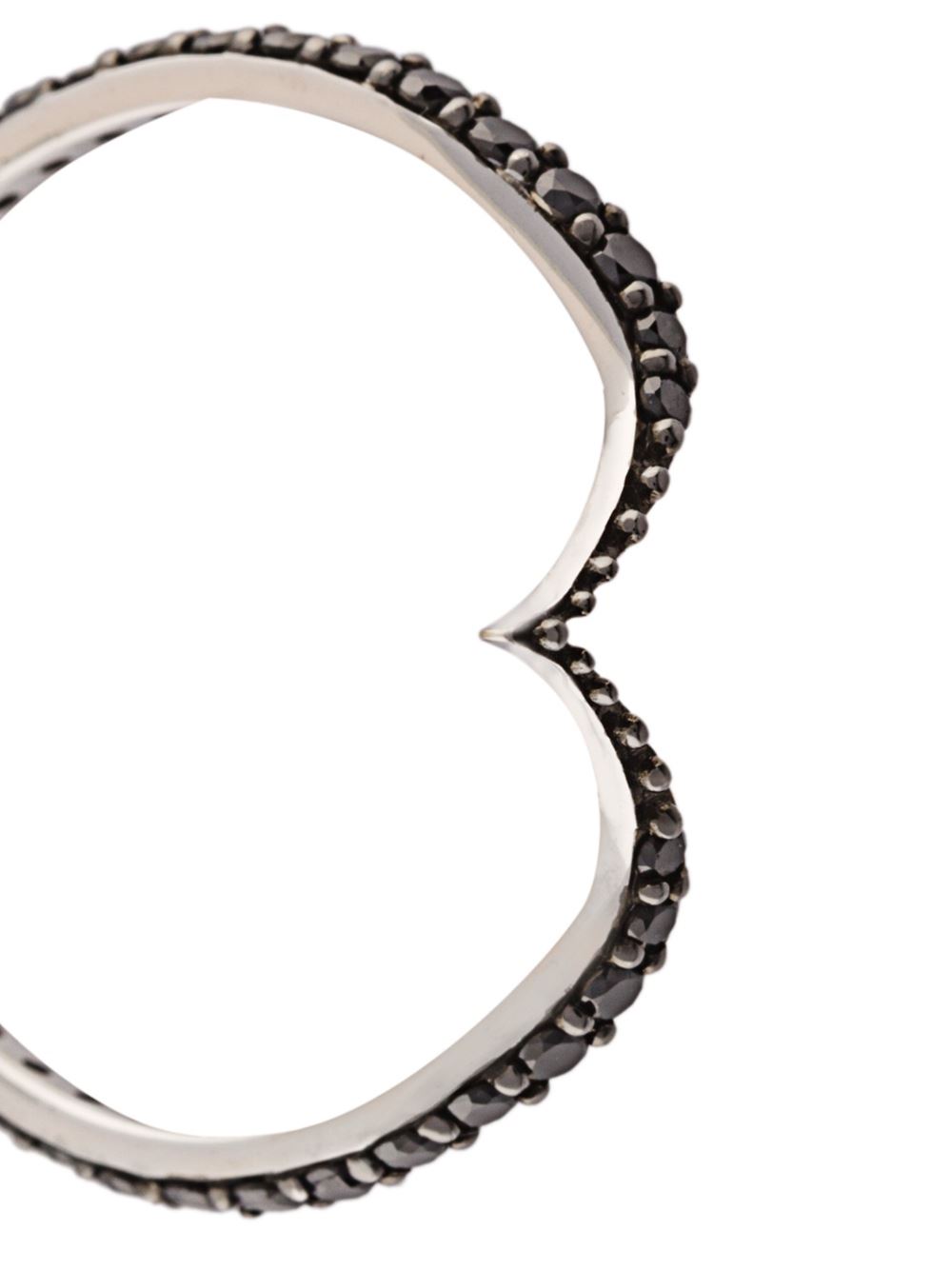 Fabri Single Stackable Black Diamond Gold Ring - John Brevard