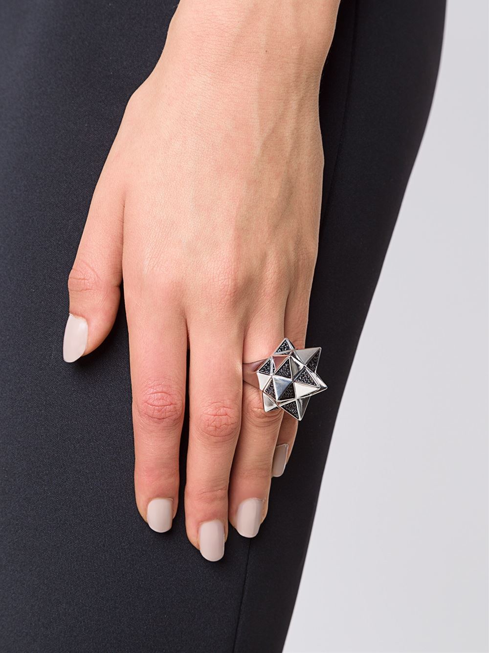 Tetra Partial Pave Sapphire Ring - John Brevard