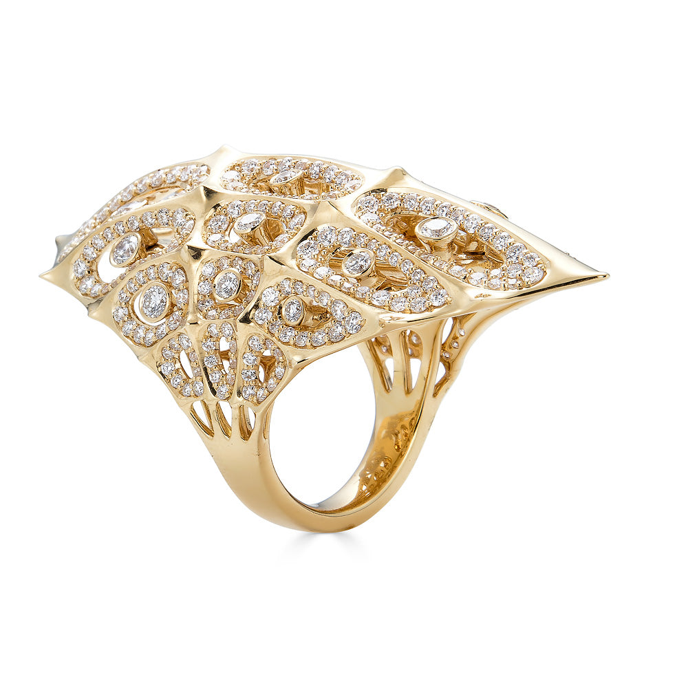 18k Gold Morphogen Shield Ring
