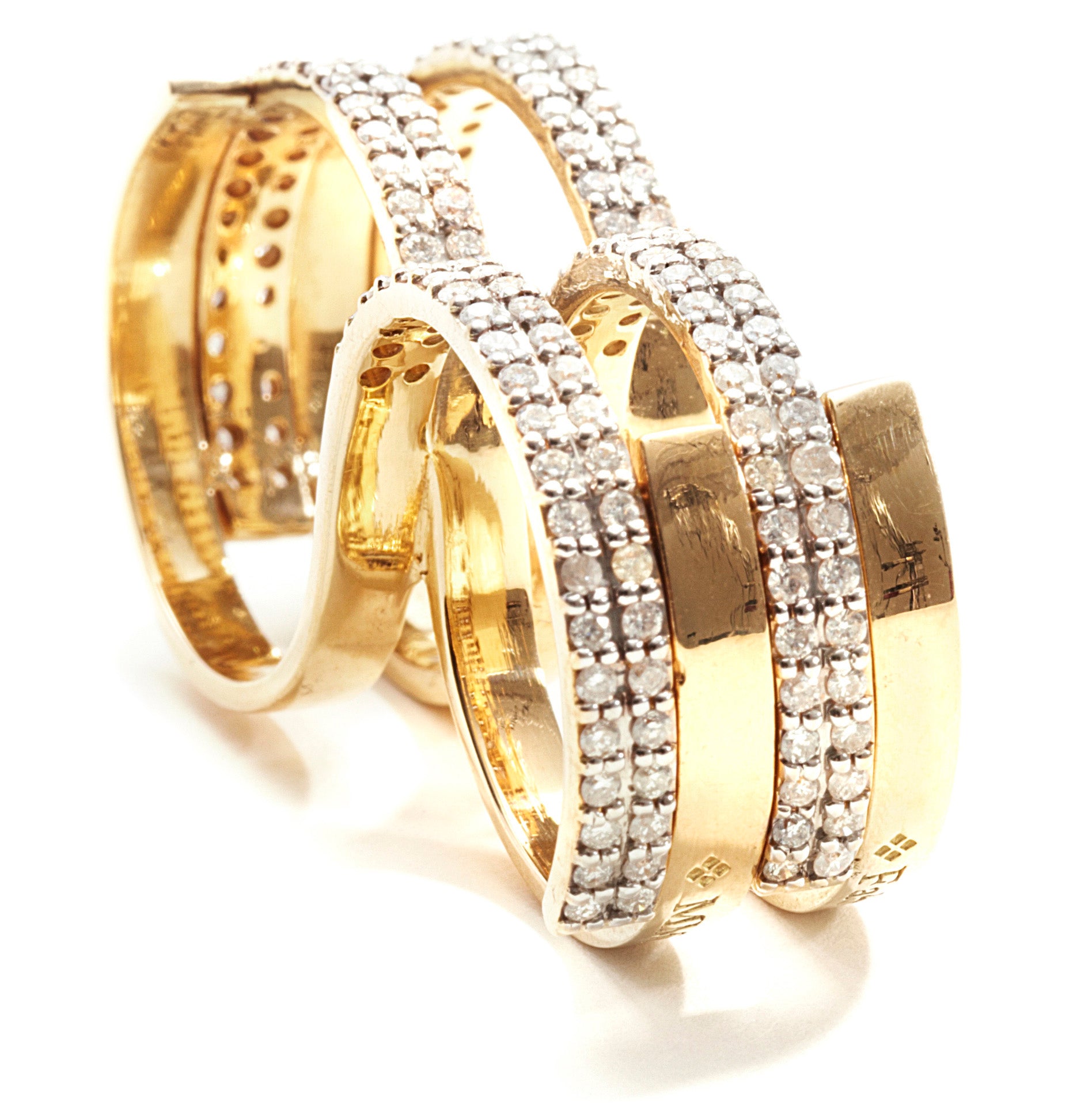 Fabri Infinity Double Loop Diamond and 18k Gold Ring - John Brevard