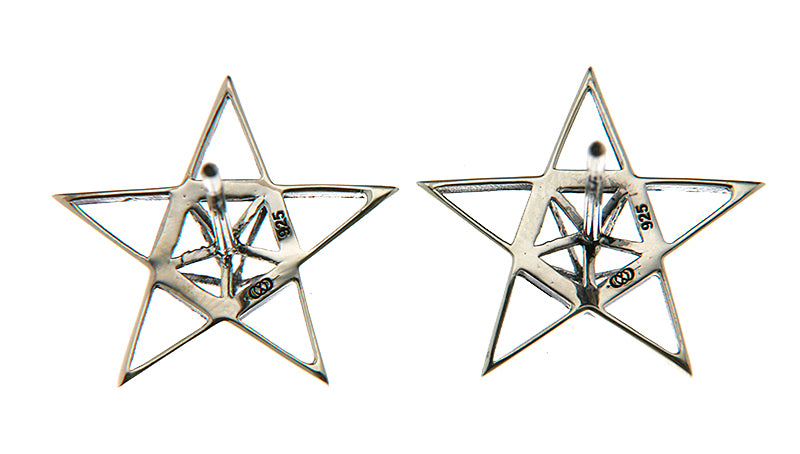 Star Stud Silver Earrings