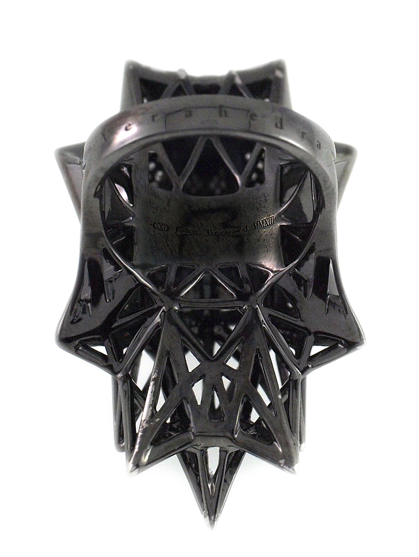 Black Stellated Star Diamond Gold Ring - John Brevard