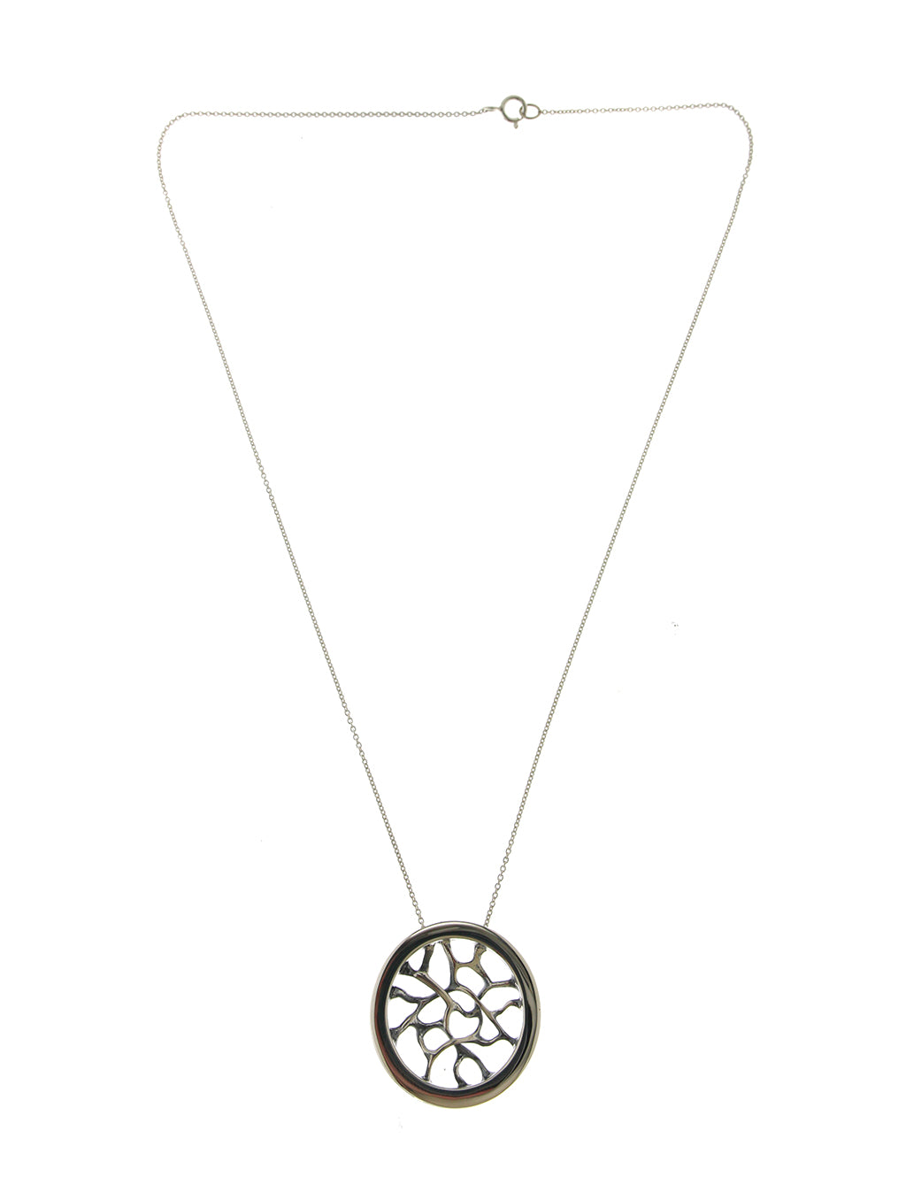 Web Silver Necklace - John Brevard