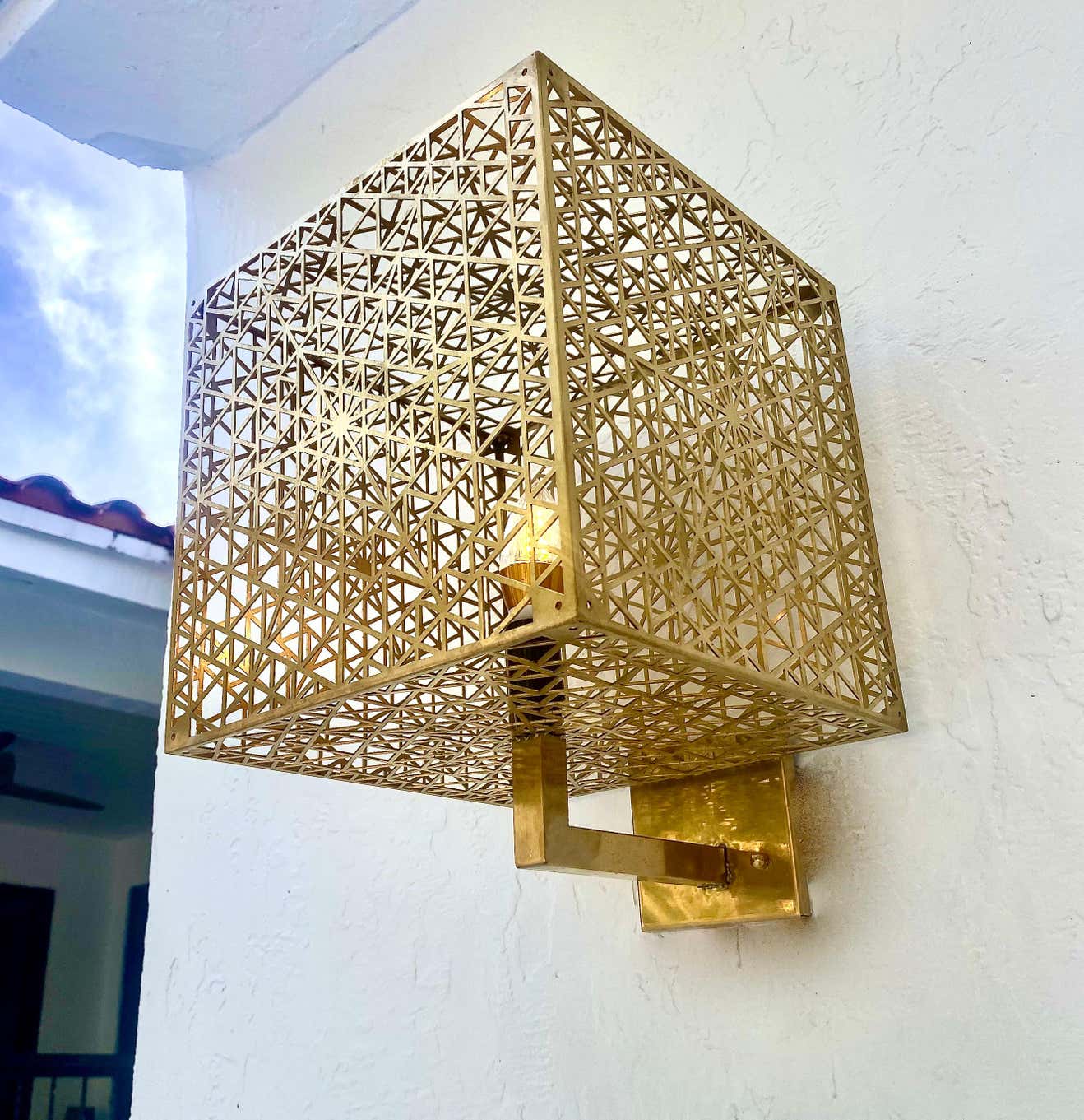 Custom Tetrahedral Cubic Fractal Sconce