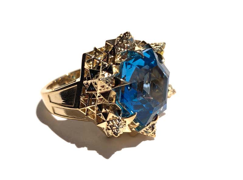 Fractal Gold Topaz Ring - John Brevard