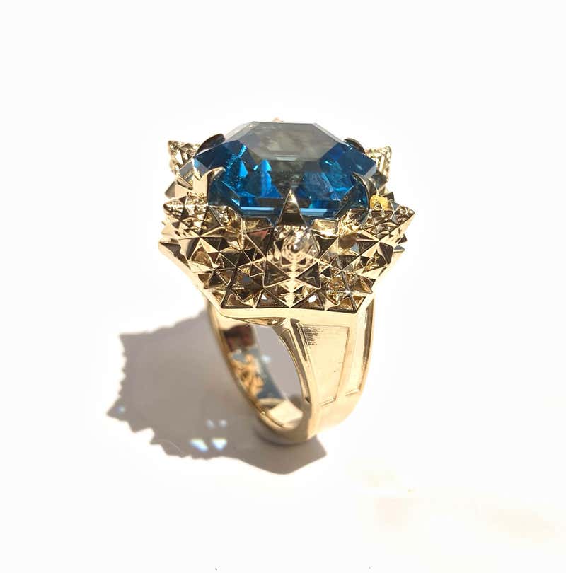 Fractal Gold Topaz Ring - John Brevard