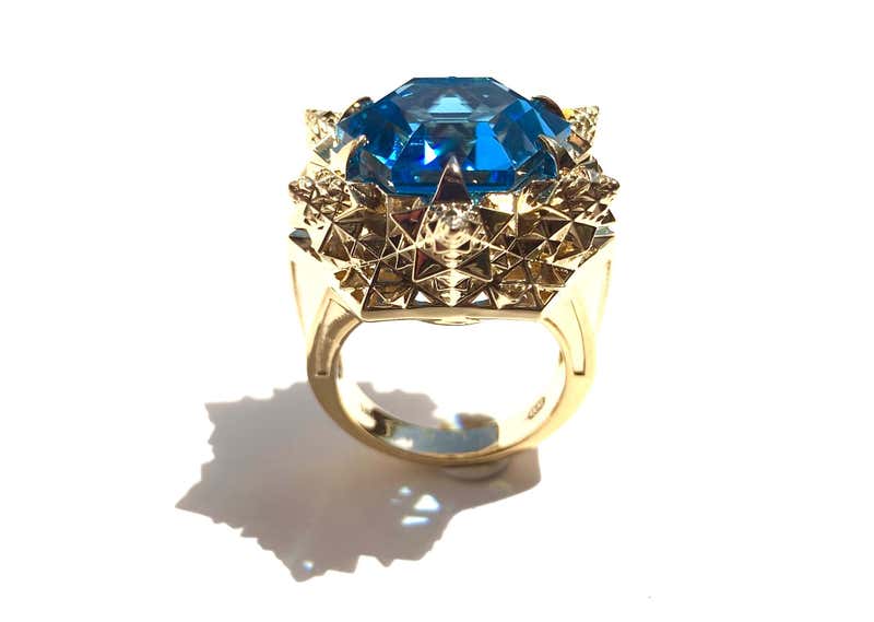 Fractal Gold Topaz Ring - John Brevard