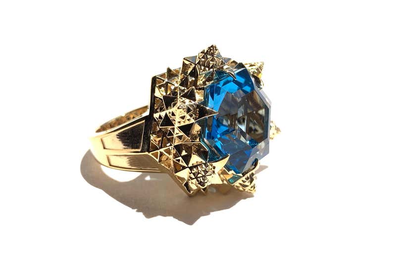 Fractal Gold Topaz Ring - John Brevard