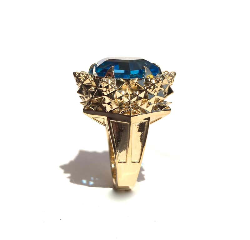 Fractal Gold Topaz Ring - John Brevard