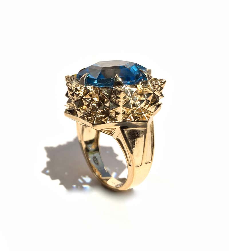 Fractal Gold Topaz Ring - John Brevard