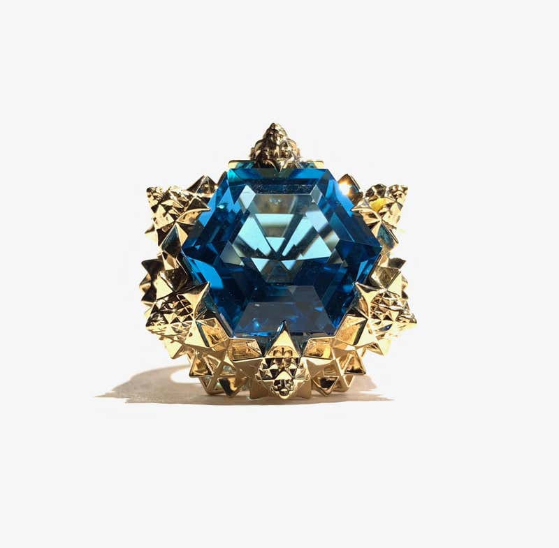 Fractal Gold Topaz Ring - John Brevard