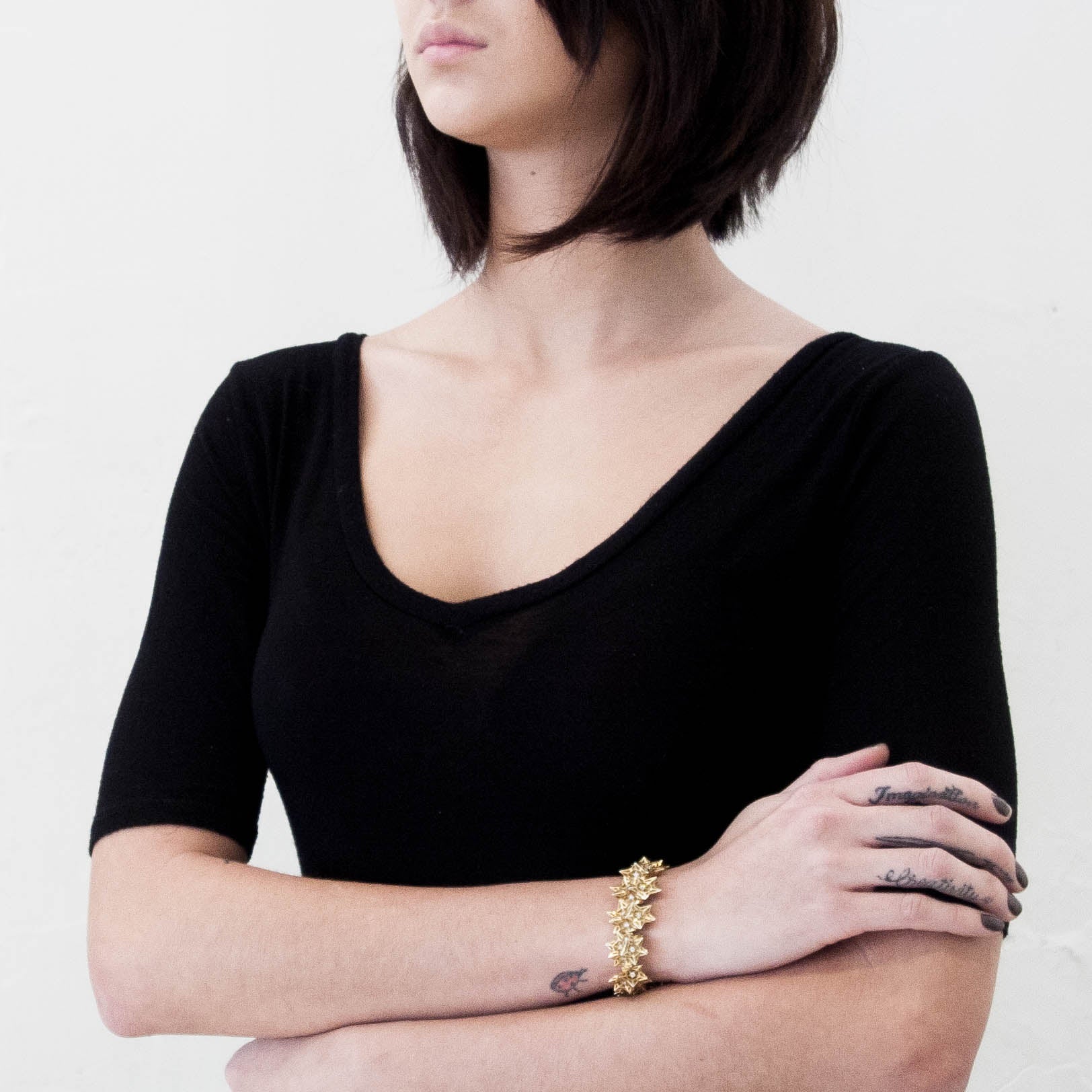 Helix Frame Gold Bracelet - John Brevard