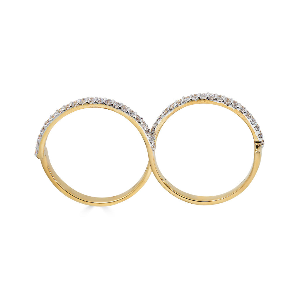 Fabri Infinity Single Loop Diamond and 18k Gold Ring - John Brevard