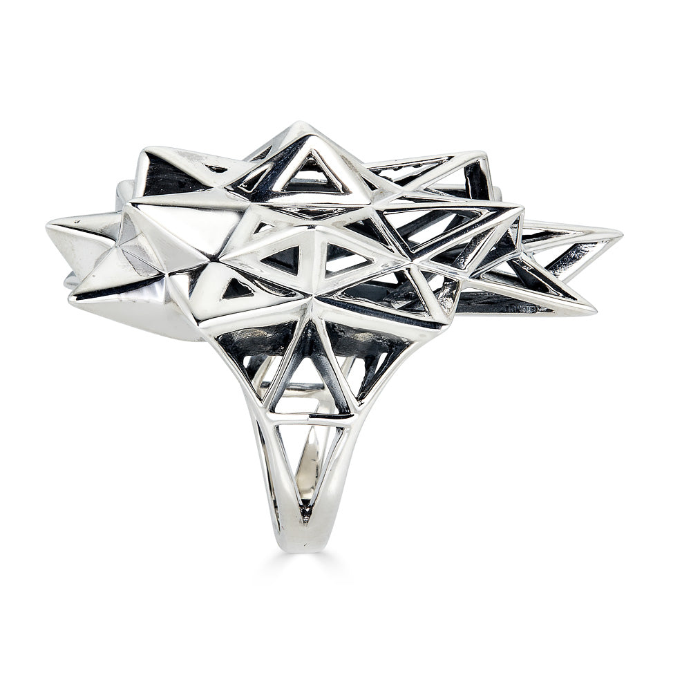 Stellated Star Sapphire Silver Ring - John Brevard