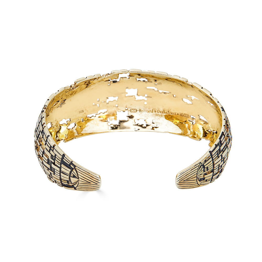 Bitcoin Blockchain 18k Gold Cuff - John Brevard