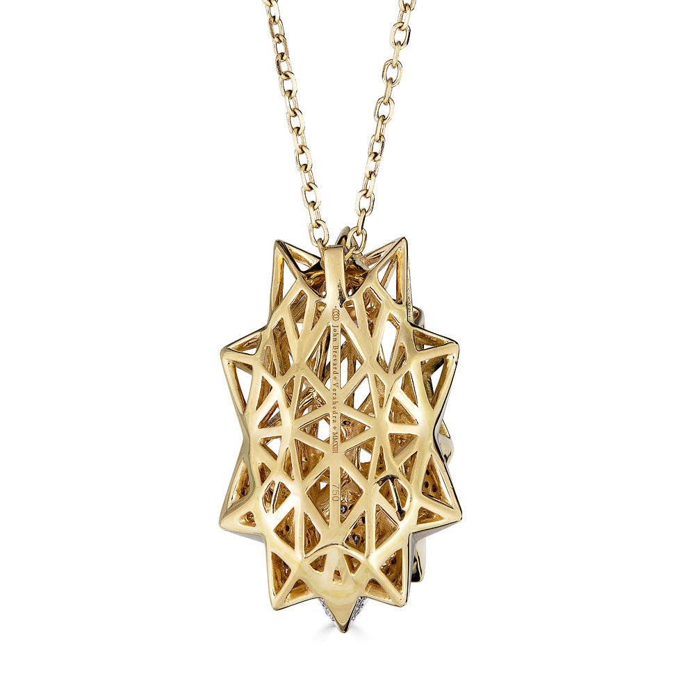 Stellated Diamond Gold Flatback Necklace - John Brevard