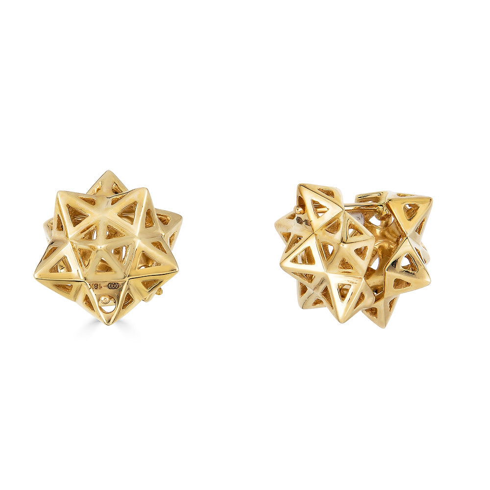 Hebridean Gold Celtic Star Earrings - Hebridean Jewellery