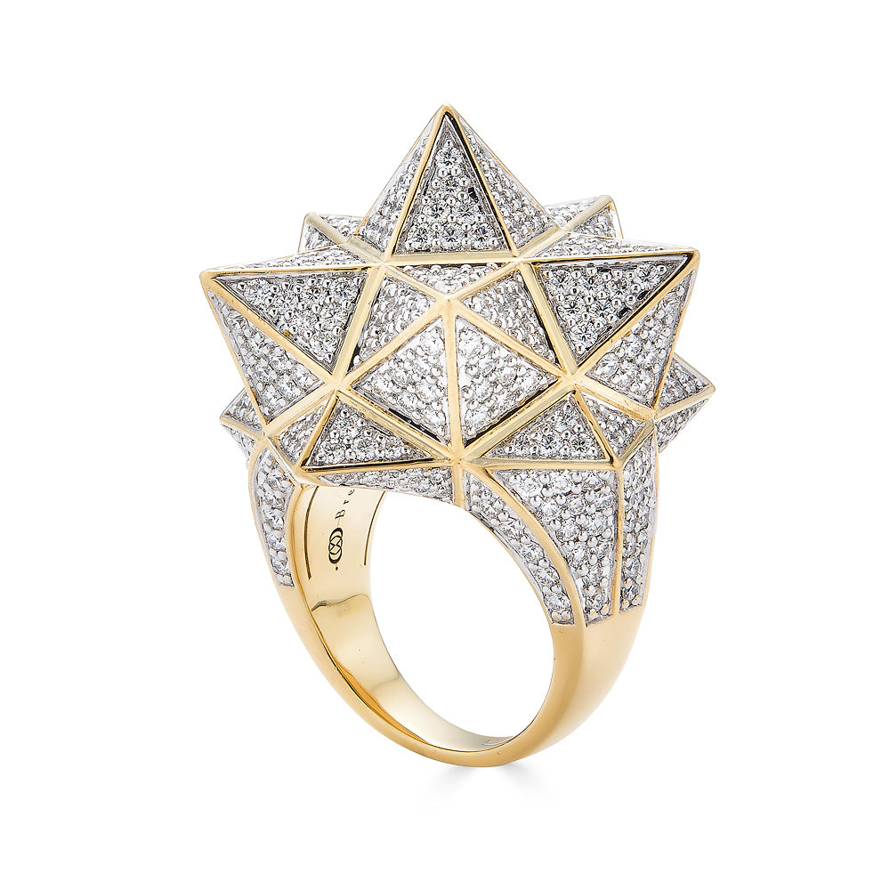 Rose Gold Star Tetra Diamond Ring - John Brevard