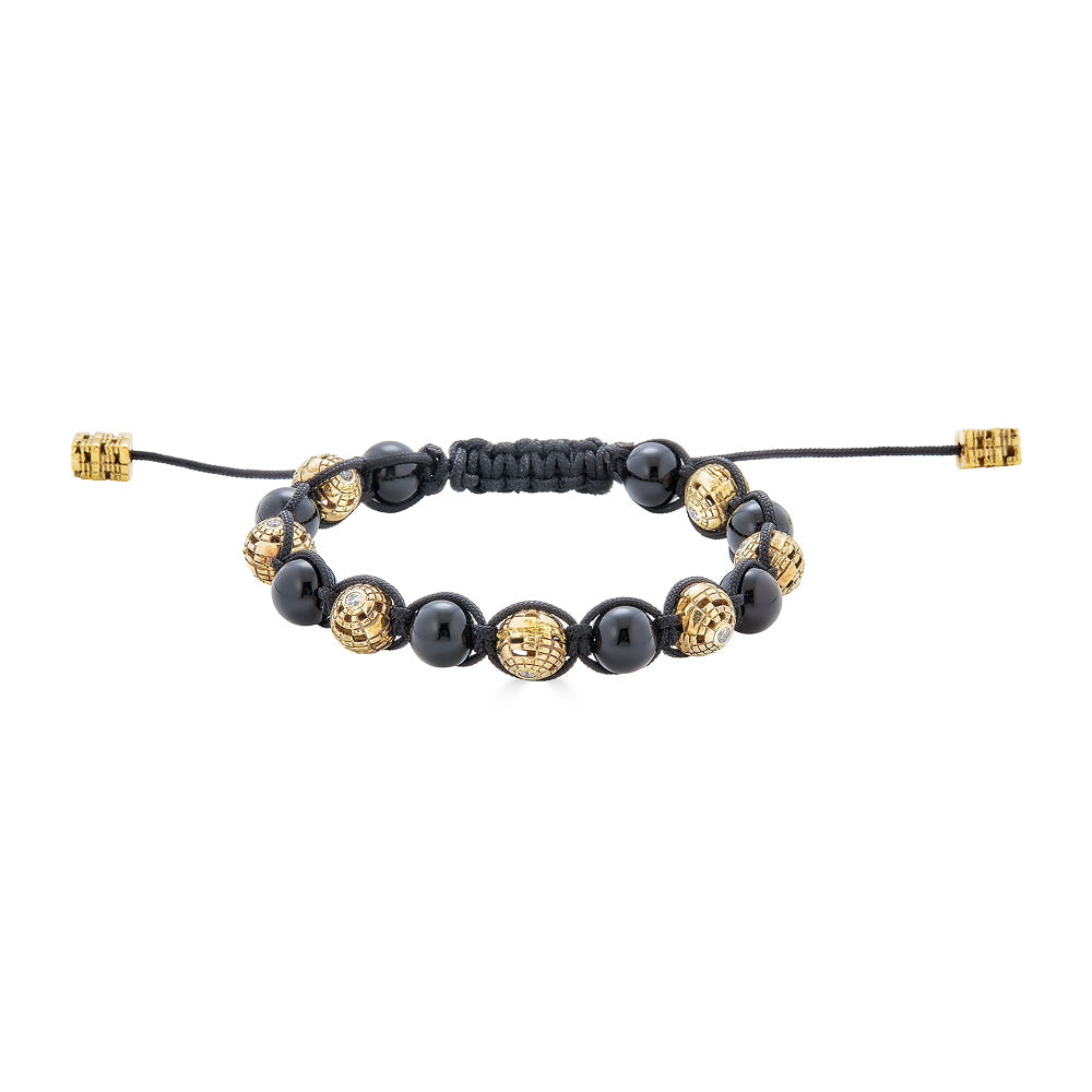 Blockchain Diamond and Gold Bead Bracelet - John Brevard