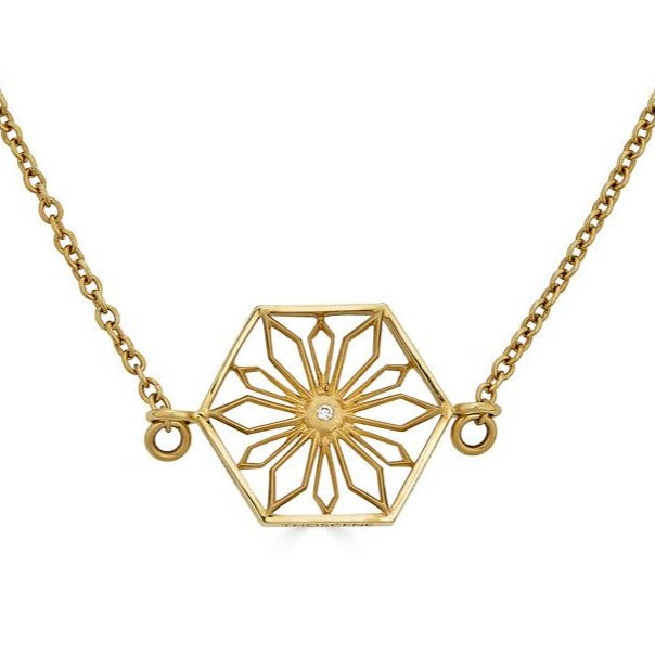 Snowflakes Honor Gold Necklace - John Brevard