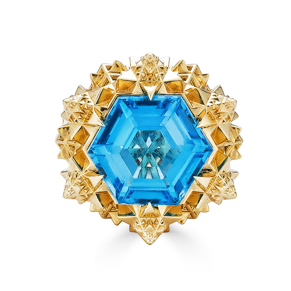 Fractal Gold Topaz Ring - John Brevard