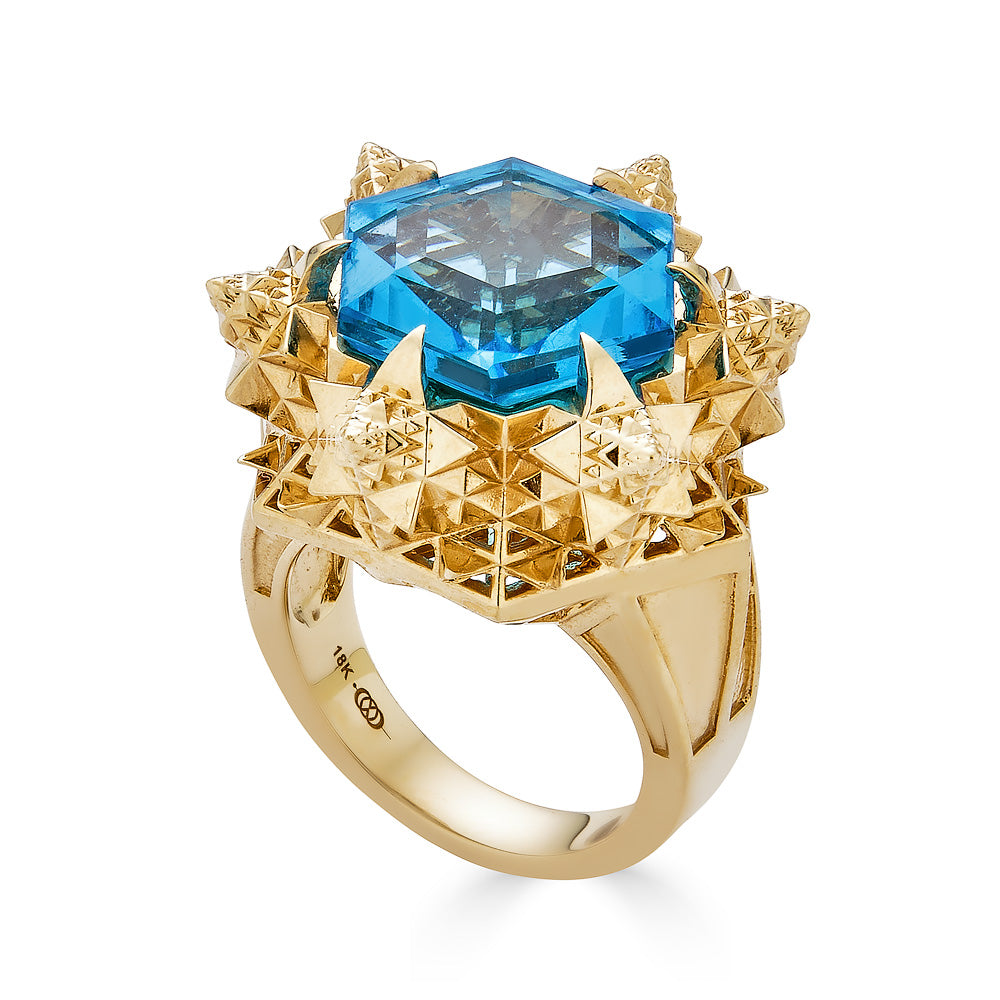 Fractal Gold Topaz Ring - John Brevard